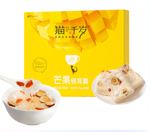 龙州县猫千岁冻干芒果银耳羹15g6袋/盒