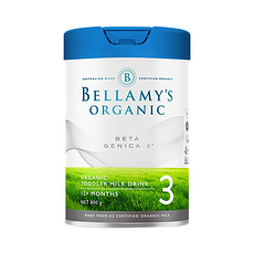 2罐装【澳大利亚】BELLAMY'S 贝拉米 白金版有机A2奶粉 3段(1岁以上）800g（保税仓发货）