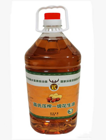 苗氏压榨一级花生油5L