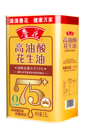 鲁花高油酸花生油2.5L（铁桶装）