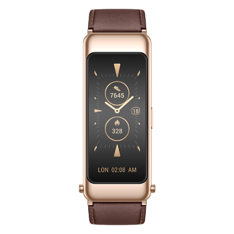 华为手环b6时尚版fds-b19(摩卡棕/山茶褐腕带)