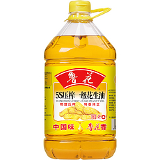 鲁花压榨一级花生油4L