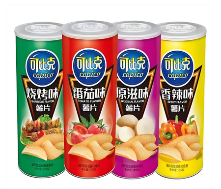 可比克烧烤薯片105g