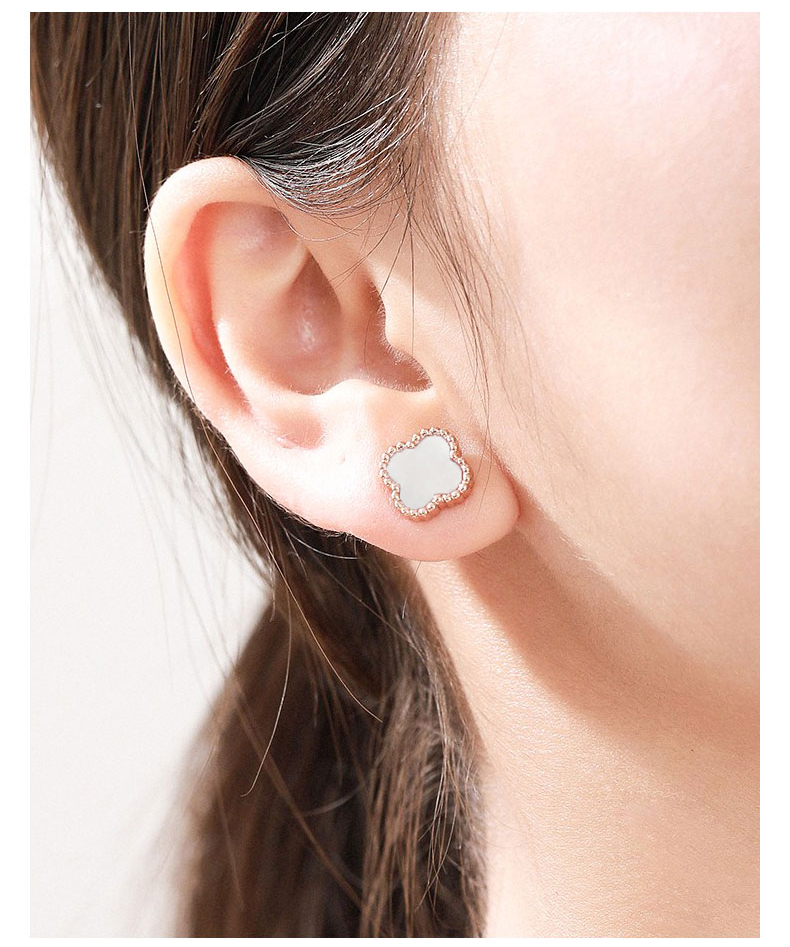 zivi至未 四叶草红玛瑙耳钉(小号)2300607 香港直邮