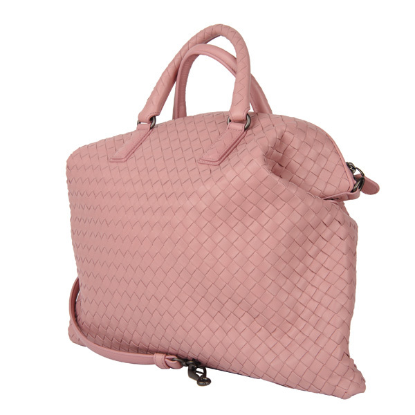 bottega veneta 宝缇嘉 女士绛粉色真皮简约通勤手提包