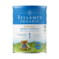 2罐装【澳大利亚】贝拉米 有机婴幼儿配方奶粉 1段（0-6个月） 900g （保税仓发货）