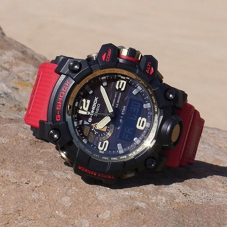 卡西欧(casio)手表 g-shock 大泥王 男士高度感应太阳能指南针运动