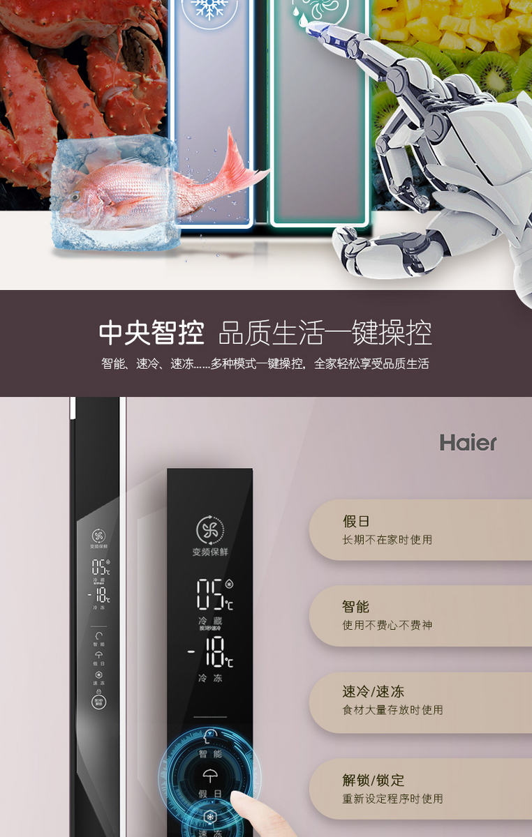 海尔冰箱bcd-600wdcv