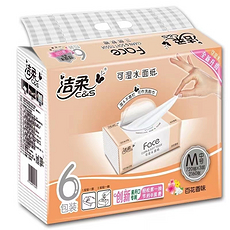 洁柔Face百花香味抽取式纸面巾120抽*6包