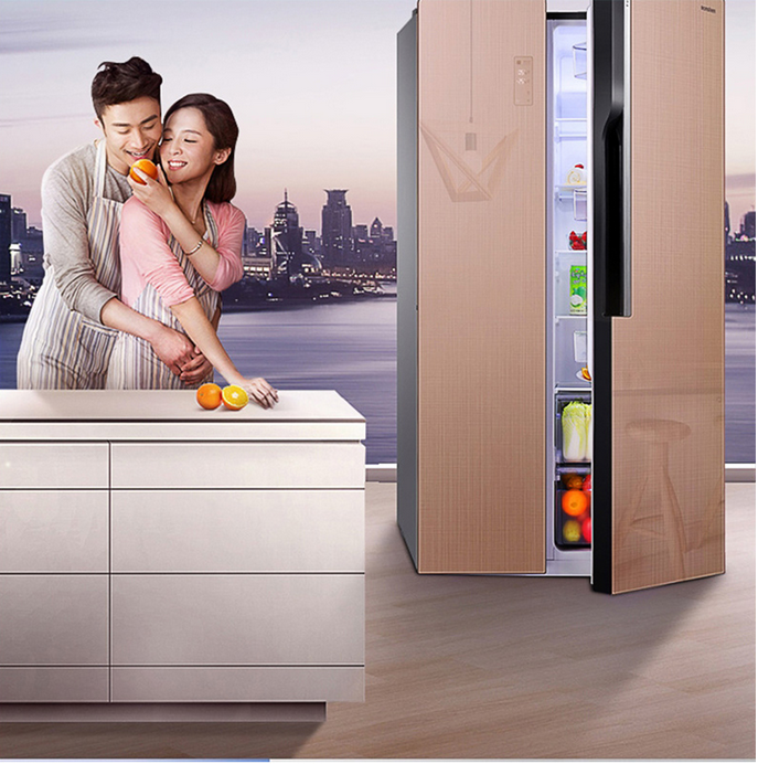 容声(ronshen)532升玻璃无霜对开门冰箱 双门双温区 独立控温 bcd-532