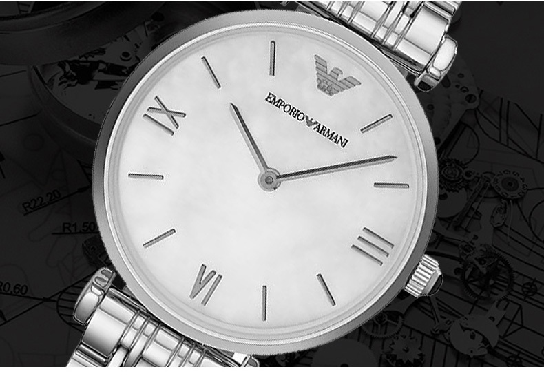 阿玛尼(armani)时尚贝母表盘女款石英表ar1682 香港直邮