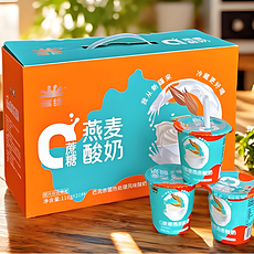 瑞缘0蔗糖燕麦酸奶118g*10杯