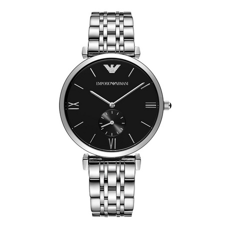 阿玛尼(armani)手表 银色时尚大表盘男士女士石英表ar1676 香港直邮