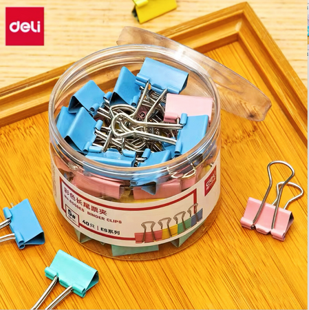 得力8555ES长尾夹5号19mm