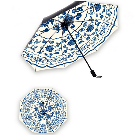 青花缠枝莲纹雨伞