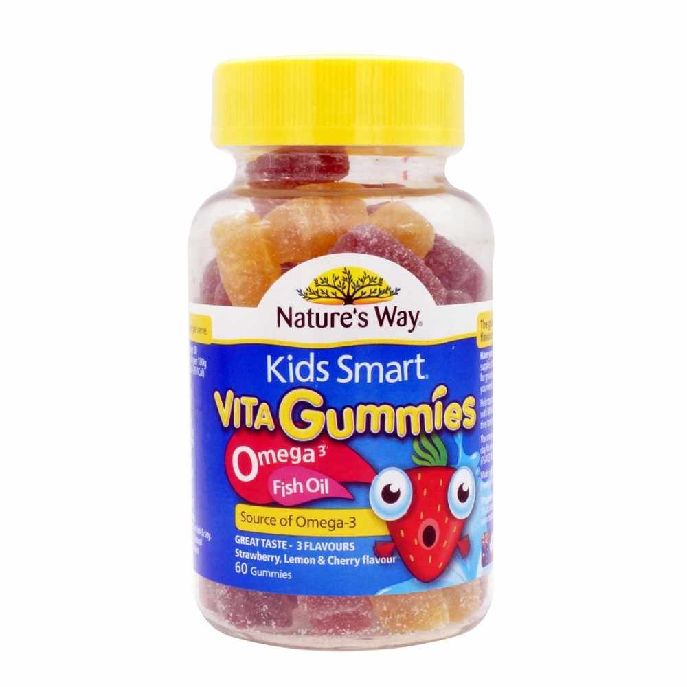 【澳大利亚】natures way/佳思敏 儿童欧米茄鱼油软糖 60粒(香港直邮