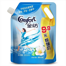金纺清新柔顺衣物护理剂带嘴立袋装900ml