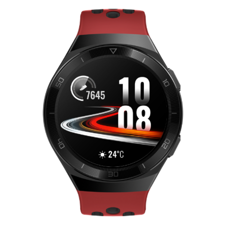 华为watch gt 2e运动款hct-b19(黑色氟橡胶/红黑双色tpu表带)