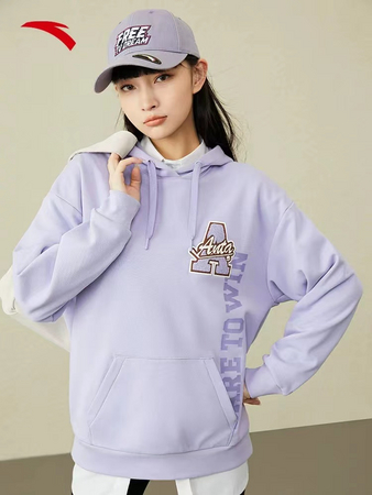 安踏女子连帽卫衣