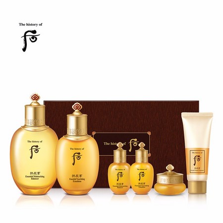 韩国whoo后 拱辰享气韵生水乳2件套盒 水150ml 乳110ml 4随机中小样
