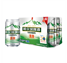 哈尔滨清爽啤酒500ml*6
