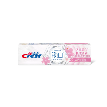 佳洁士双色锁白美白牙膏清新雪樱120g