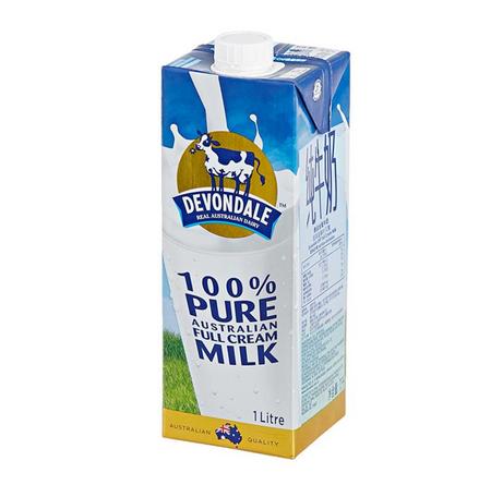 德运纯牛奶1l
