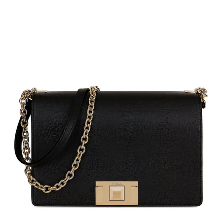 furla 芙拉 黑色中号女士斜挎包 1064422 香港直邮