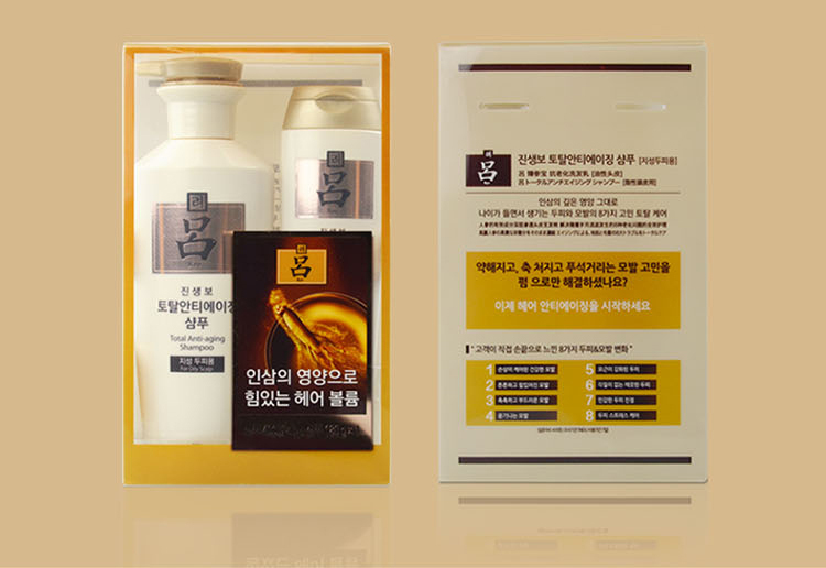 吕白色韩方滋养防脱生发固发油性洗发水 400ml180ml