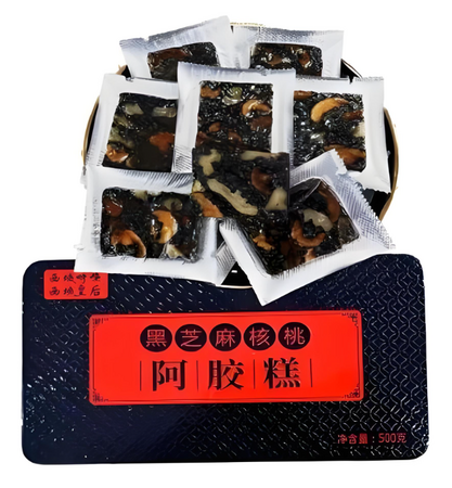 西域呼唤黑芝麻核桃阿胶糕500g