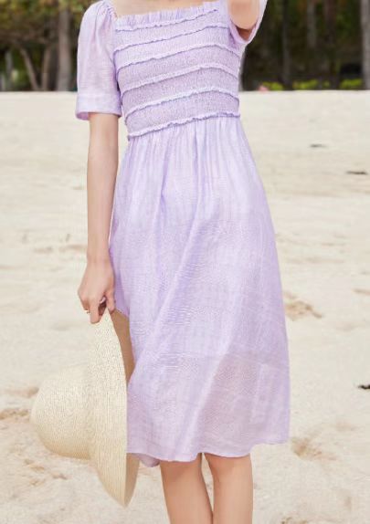 郁香菲紫色连衣裙_xs/其他_tulip taste