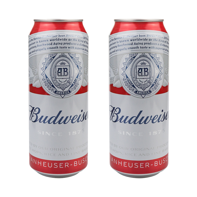 百威啤酒听装500ml*2瓶