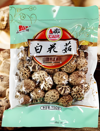 山鸿白花菇250g