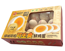绿城双松可生食鲜鸡蛋15枚750g