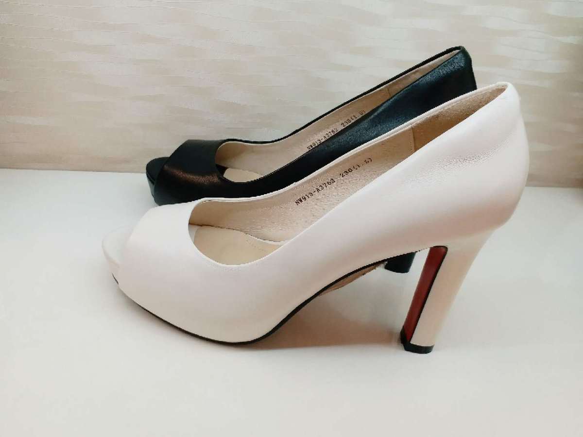 圣恩熙羊皮高跟鱼嘴鞋