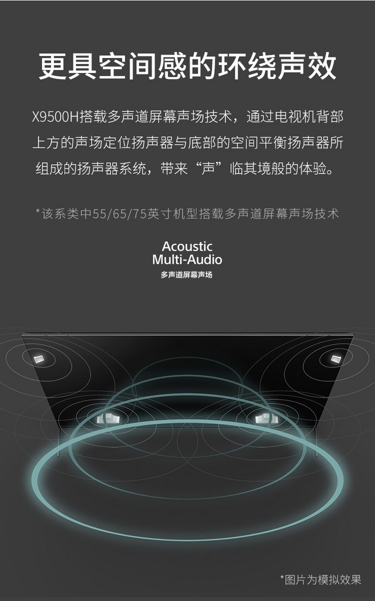 索尼(sony) 55x9500h 55英寸 安卓智能超高清4k hdr电视
