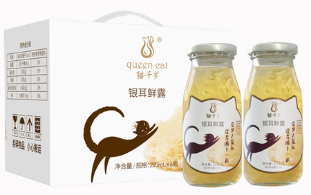 龙州县猫千岁银耳鲜露 220ml*12瓶/箱