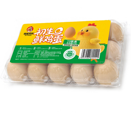 绿城双松初生鲜鸡蛋15枚