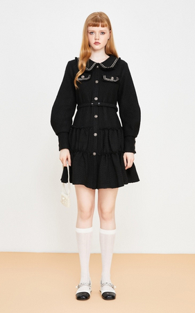 only 小香风连衣裙