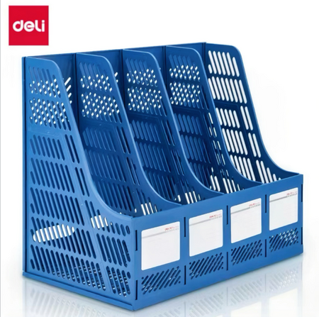 得力文件框四联(蓝色)