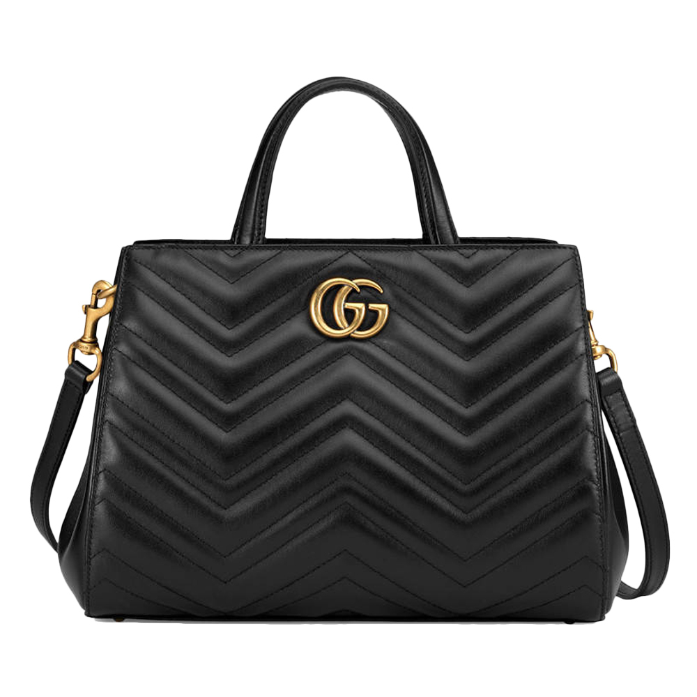 gucci 古驰 黑色皮革女士手提包 448054-dtd1t-1000