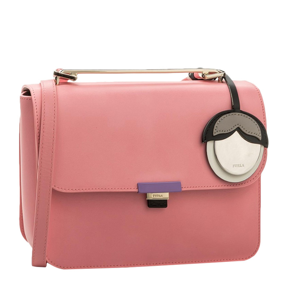 【18年新品】furla 芙拉 女士粉色手提包 941526