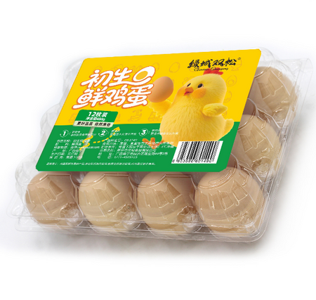 绿城双松初生鲜鸡蛋12枚