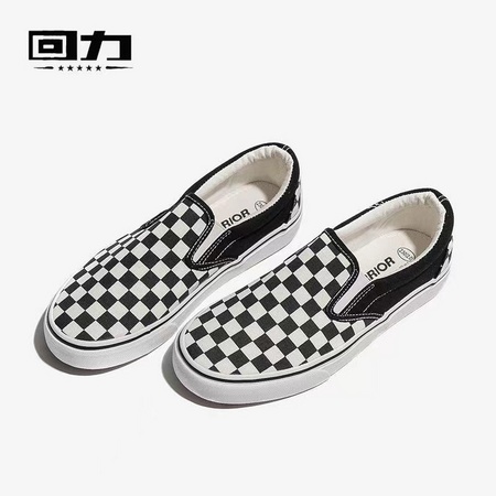 回力黑白 格纹休闲板鞋