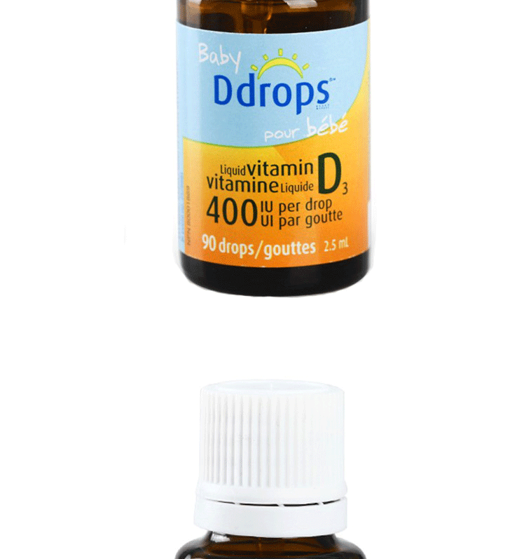 2瓶装【美国】baby drops 婴儿维生素d3滴剂 2.5ml /瓶 香港直邮