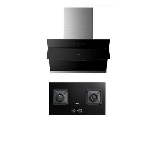 美的智能蒸汽洗烟灶两件套 烟机b66 灶具q65